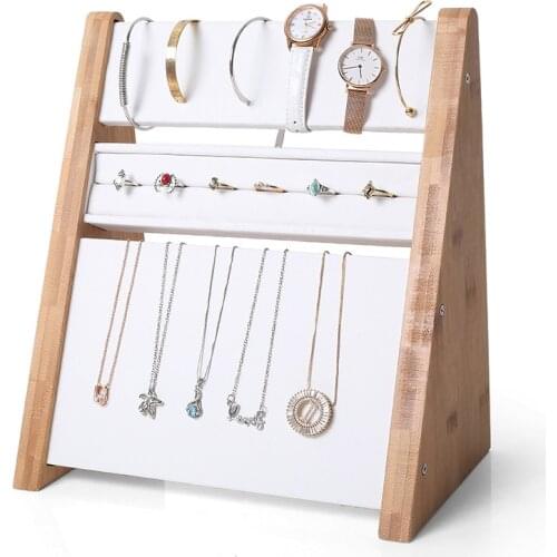Wood Jewelry Display Stand Bracelet Earring Holder T-Bar Display Bracelets Anklets Jewelry Display Stand Packaging Jewelry Tool
