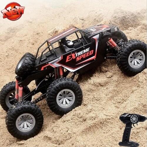 Kids Gift Electric RC Car 1:8 2.4G 150M Super Large 6/4 Wheels 6WD 4WD Driving Independent Suspension 360 Degree Overturn RC Car