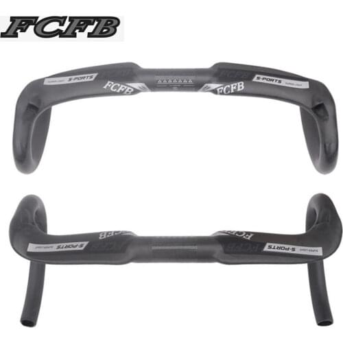 FCFB road carbon handlebar Bicycle Racing Handle / Bike Bend Bar To Outside 31.8*400/420/440mm Handle Bars gray black