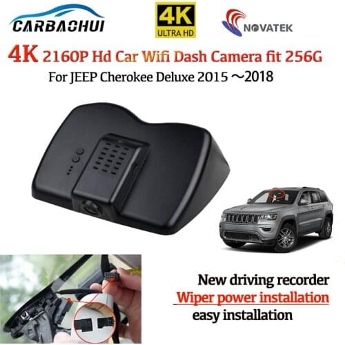 HD 4K 2160P Easy to install car DVR WIFI driving recorder Video Camera For JEEP Cherokee Deluxe 2015 ～2018 full HD night vision