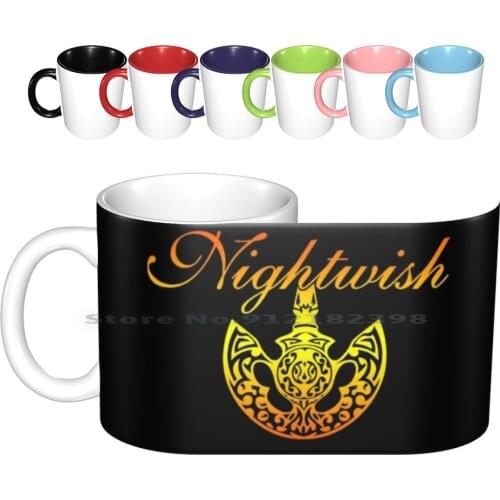 Nightwish Logo3 90art Ceramic Mugs Coffee Cups Milk Tea Mug Nightwish Wallpaper Logo Metal Band Band Creative Trending Vintage