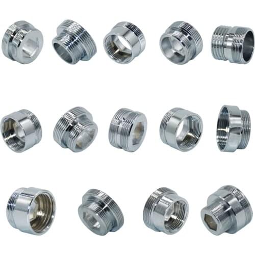 Brass 1/2" M16 M17 M18 M19 M20 M22 M24 M28 M32 Thread Connector Male Female For Bubbler Water Purifier Faucet Copper Fittings