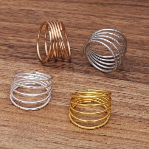 100 Pieces/Lot 18mm Inside Diameter Metal Ring Wire Coil Jewelry Making Accessories