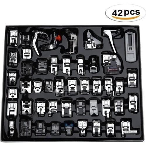 32/42PCS Domestic Sewing Machine Presser Foot Set With Box For Brother Singer Janome Sewing Machines Foot Tools Accessory