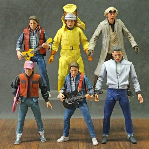 NECA Back to the Future Marty McFly Dr Brown Biff Tannen Action Figure Toy 6 Types
