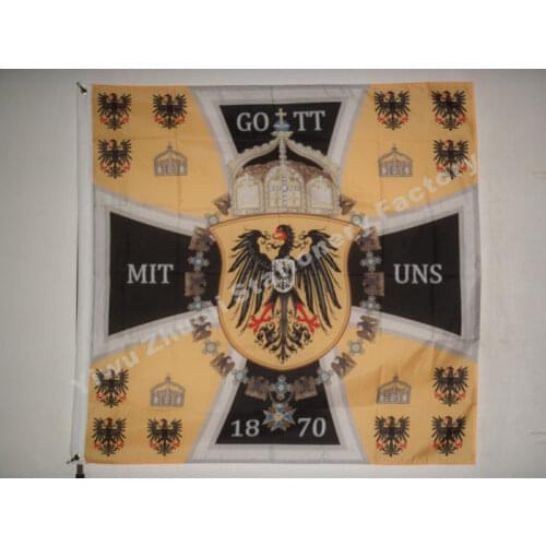 German Emperors Standard Flag 120X120cm (4x4FT) 120g 100D Polyester Double Stitched High Quality Free Shipping