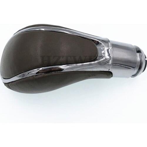 New Brown Chrome PU Leather Automatic Transmission Gear Shift Lever Knob For Opel Vauxhall Insignia For Buick Regal