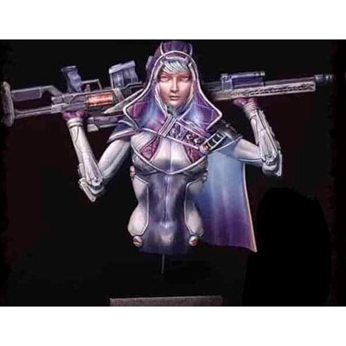 New Unassembled 1/10 ancient fantasy woman warrior bust Resin Figure Unpainted Model Kit