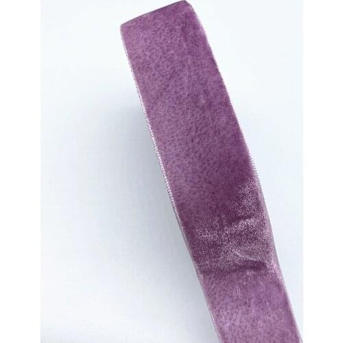 New 6---38mm Colour Single Face Line Polyester No Elastic Velvet Ribbon for Bowknot Christmas Ribbon Party Decorations #18