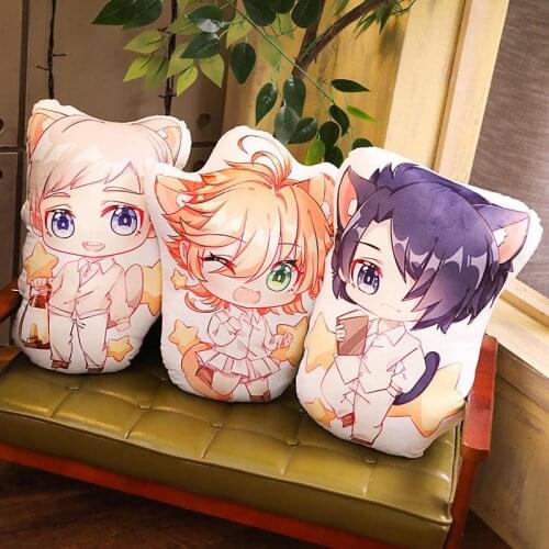 Anime Promised Neverland Manga Peripheral Plushies Pillow Cushion Emma Norman Ray Two Dimensions Cartoon Stuffed Plush Toy