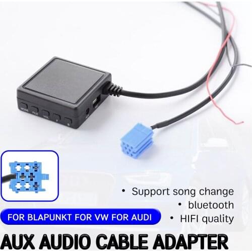 Bluetooth Aux Receiver For AUDI Chorus Concert for Blaupunkt For vw Delta Beta For Becker Cable with USB,mic Hands-free Adapter