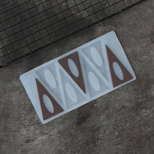 Hollow Out Triangle Shape Silicone Stencil Cup Cake Decorating Tools Chocolate Transfer Sheet Baking Chablon