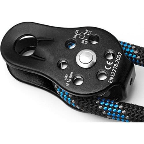 26KN Aluminium Alloy Single Swivel Rope Pulley Block Heavy Duty Single Wheel Swivel Lifting Rope Pulley Block for 12mm Rope