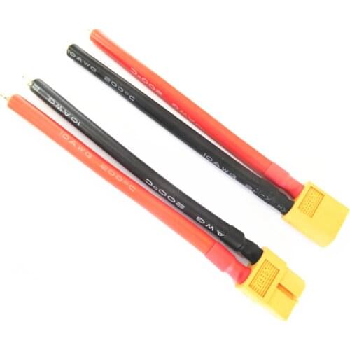 XT60 Pigtail Cable Male Female Connector with Silicon Wire 10AWG 10CM for RC Hobby Battery FPV