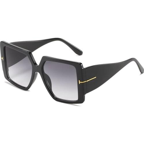 European and American Big Frame Trendy Sunglasses Womens Square Wide-legged Personality Sunglasses Mens Fashion Glasses