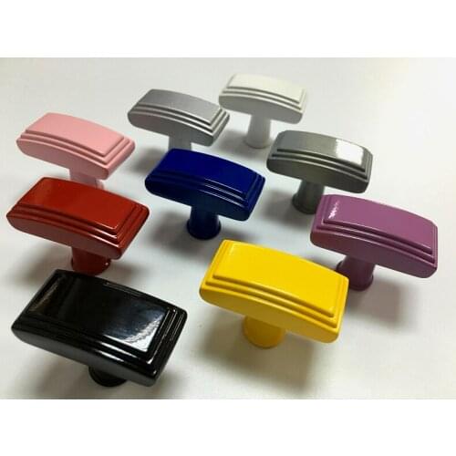 Colorful Drawer Knobs Kitchen Cabinet Knobs Dresser Handle Kids Cupboard Knobs Children Blue Yellow Red Pink Black White