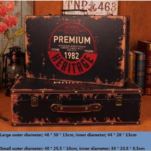 2PCS/set Storage Box Makeup Organizer organizer Retro Suitcase Wooden box Storage Caixa Organizadora Cajas organizadoras Joyeria