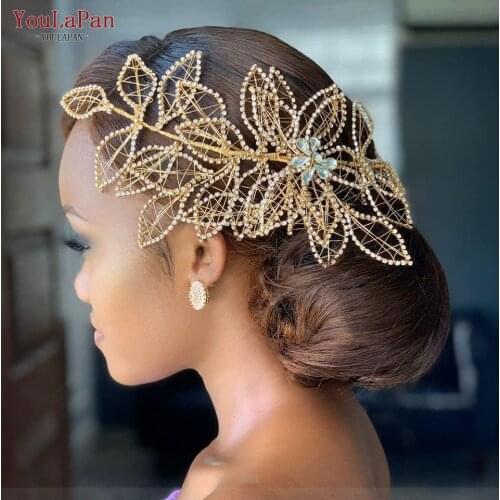 YouLaPan HP256 Silver Gold and Rhinestone Headband Wedding Hair Accessories Hair Vine Hair Jewelry Women Tiaras and Crowns