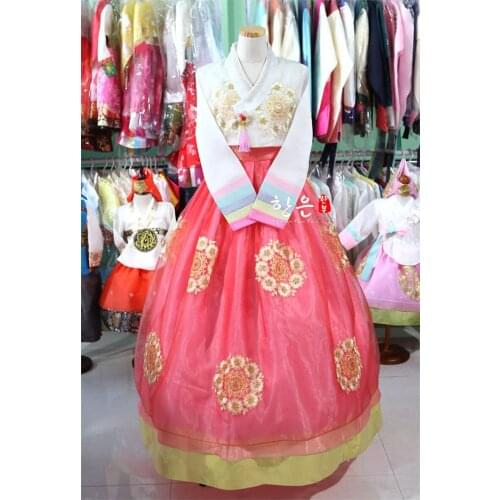 Ladies Hanbok Korean Skirt Female Korean Costume New Improved Hanbok Stage Hanbok Exquisite Bride Hanbok Korean Fashion Clothing