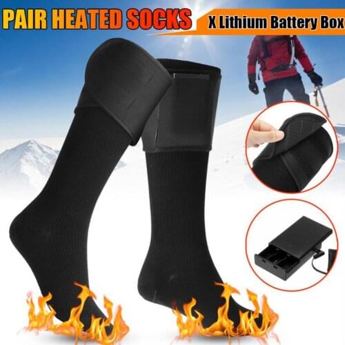 Heated Winter Socks Warm Electric Heating Socks For Women Men Winter Outdoor Camping Skiing Cycling Sport Heate