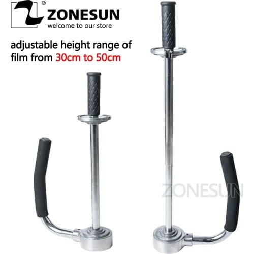 ZONESUN Hot Selling Black Color Stretch Wrap Film machine Adjustable Film Dispenser Durable Stainless Steel