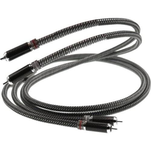 1 pair Audiomeca hifi audio cable silver plated conductor RCA terminal