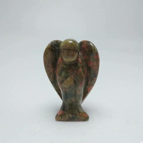 1pc 2inches Natural crystal angel carving stone amulet quartz crystals