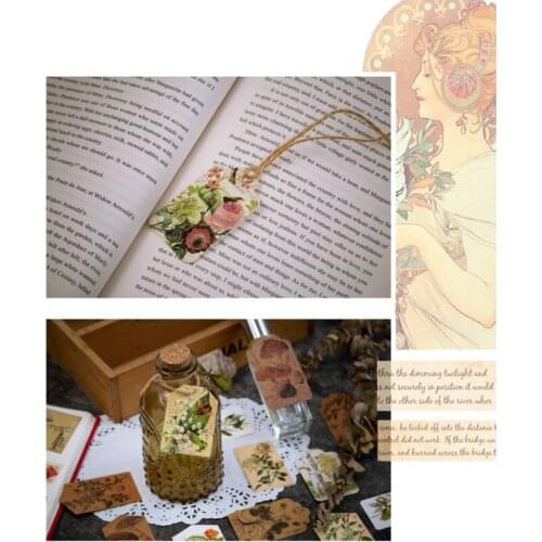 50pcs/pack Cute Poetry Series Of Notes School Supply Bookmark Label Memo Pad Sticky Note