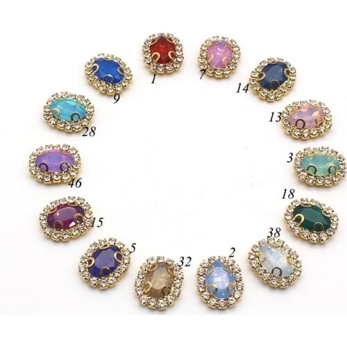 10pcs/Lot 19*15.6MM Sewing Craft for Supplies Hair Diy Accessories Decorative Rhinestone for Clothing Manualidades Buttons