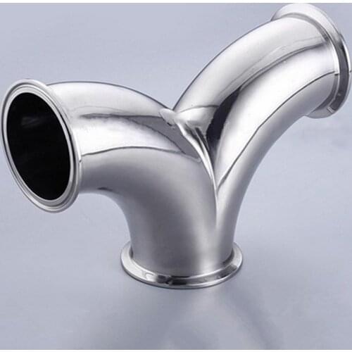 108mm Pipe OD x 4" Tri Clamp Y-Shaped Elbow 3 Way SUS 304 Stainless Sanitary Fitting Homebrew Beer Wine Diary Product
