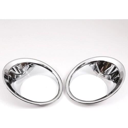 ABS Chrome Front Fog Light Lamp Ring Cover Trim For Toyota Land Cruiser Prado FJ150 2014-2017 2pcs Car Accessories