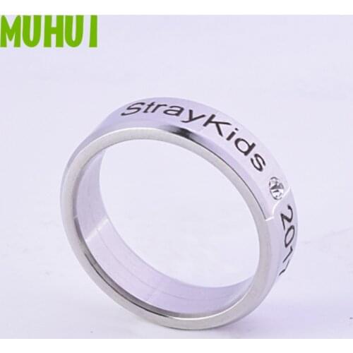 Free Shipping 1pc Kpop Stray Kids Crystal Rings For Women 19553