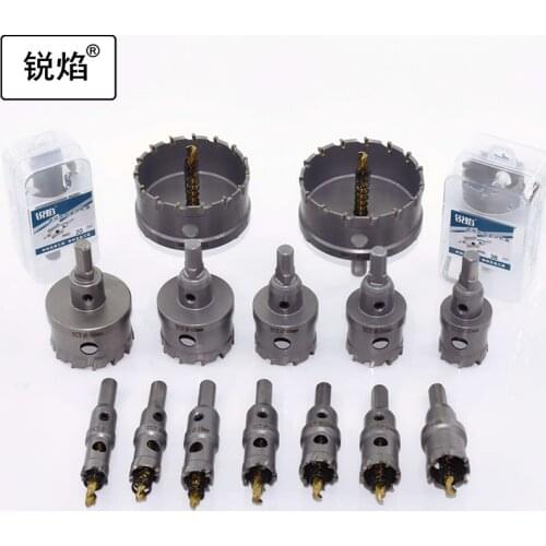 Free Shipping 12-200mm TCT Alloy Cobalt Carbide Drill Bit Stainless Steel Cutter Iron Plate Metal Cutting Set