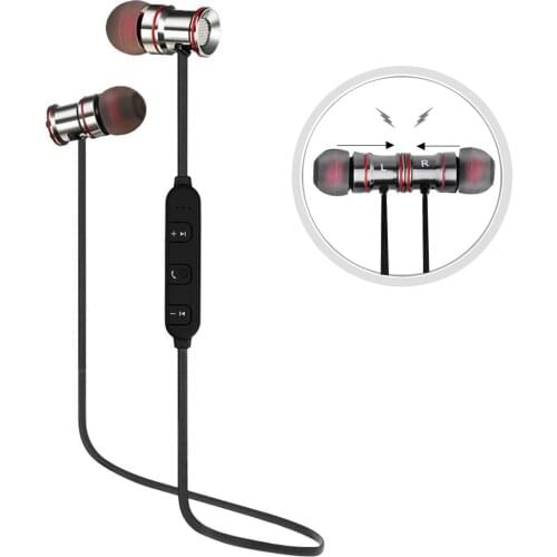 Wireless Bluetooth Earphone Handsfree Neckband Magnetic Headset Stereo Sport Music Headphone With Mic For All Smart Phone