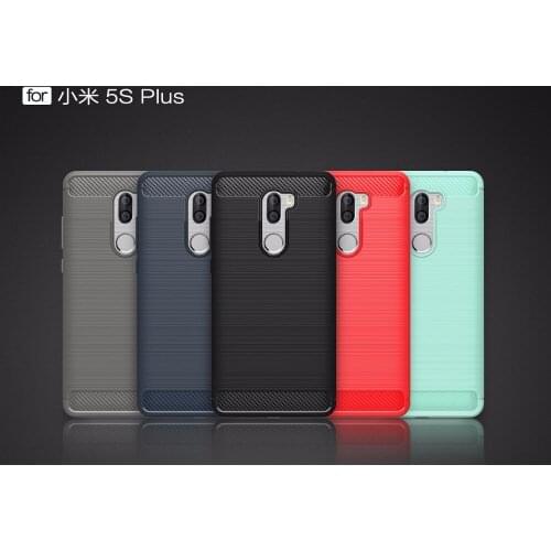 Smartphone cases for xiaomi 5s plus,100pcs/lot,Carbon Fiber rugged armor TPU protective cover for Xiaomi 5s plus case,5.7 inch