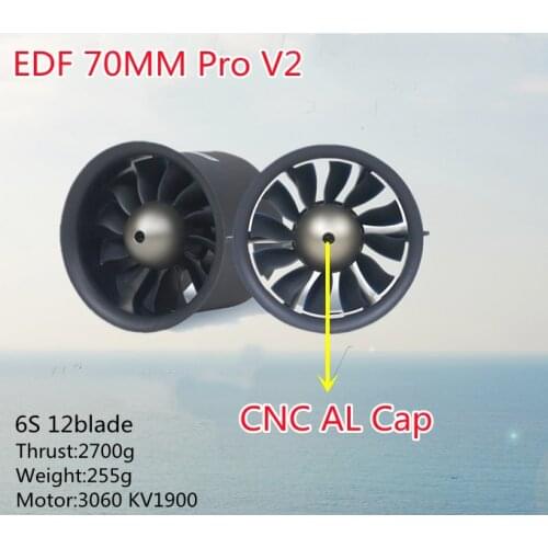 FMS 70mm Ducted Fan Jet EDF Unit 6S Pro V2 12 blade With 3060 KV1900 Inrunner Motor Engine RC Airplane Model Plane Parts