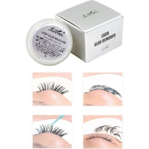 FUNMIX 5g Hypoallergenic Adhesive Fake Eyelash Glue Grape Seed Oil Glue Remover Mink False Eyelash Lash Makeup Remover Cream