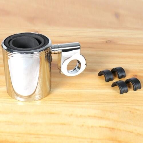 Chrome Adjustable Cup Holder For Harley Touring Sporster Dyna Softail Breakout ATV Universale Motorcycle 22mm to 32mm Models