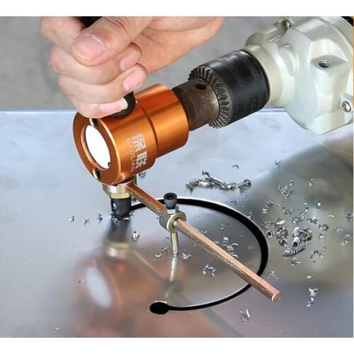 Metal cutting and slotting tools, electric drill accessories, metal plate punching scissors, random colors