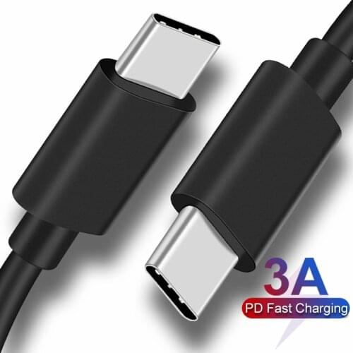 USB PD Cable USB C to Type C Cable 3A Quick Charge 4.0 QC3.0 Fast Charge Type-C Cable for Samsung S9 S8 For Redmi K20 Note 7 Pro