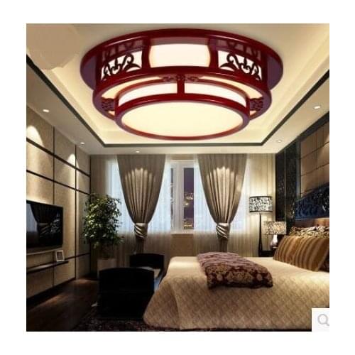 Chinese wind round ceiling lamp LED living room new modern new round simple atmosphere antique bedroom acrylic lamp ZCL