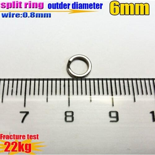 HOT! fishing split rings wire0.8mm outside diameter 6mm quantity:30pcs/lot 304stainless steel
