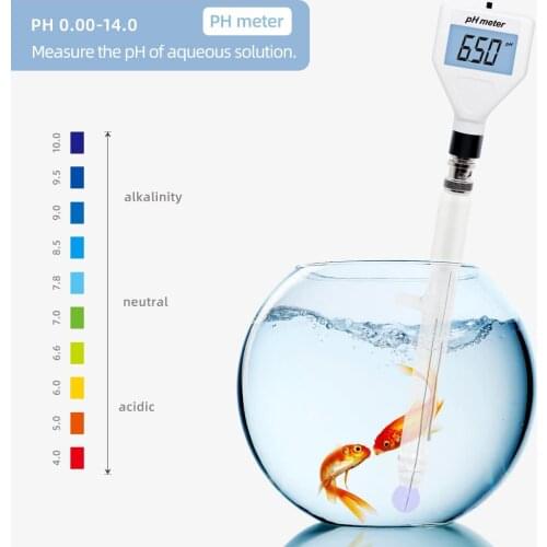 Multipurpose pH Meter Digital Acidity Meter PH-98212 pH Tester Soil Meter Tester with White Backlight for Cheese Meat Soil 40