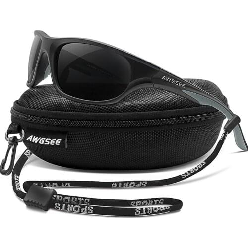 AWGSEE Mens Polarized Sports Sunglasses Outdoor Driving Fishing Sun Glasses Women TR90 Unbreakable Frame 100% UV Protection A03