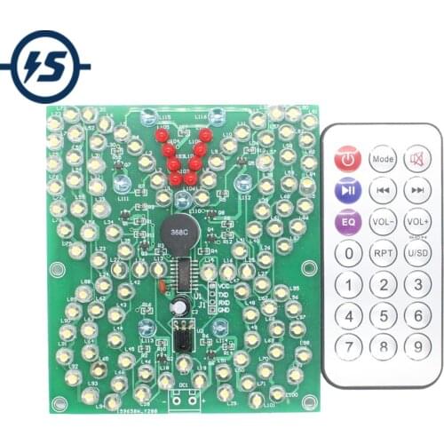 Music Butterfly Shape LED Light DIY Kit Lighting Fun Electronic Production Suite for Test Exam Matching DC 3.7V~5.5V with Remote