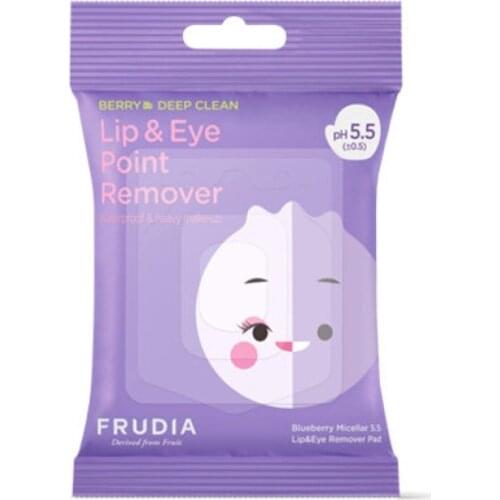 Face cleaning - Blueberry Micellar 5.5 Lip&Eye Remover Pad - Frudia, makeup removal moisture barrier eye lip care natural soap