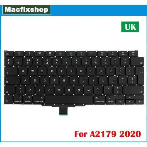 Laptop Original New 13 inch A2179 UK Keyboard 2020 Year For Macbook Air English UK A2179 Keyboard Replacement Big Enter EMC 3302