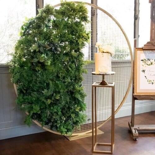 Flat top Collapsible Rectangle Beautiful Wedding Centerpiece Gold Metal Flower Stand Backdrop senyu1987