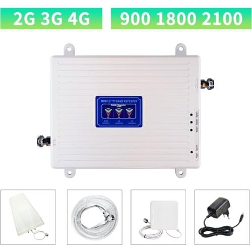GSM Repeater 2G 3G 4G 900 1800 2100MHz LTE Cellular Signal Amplifier 4G Cellular Amplifie Mobile DCS Signal Booster Repeater