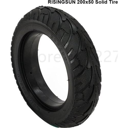 RISINGSUN 200x50 Solid Tyre 8 Inch Tubeless Tyre 200*50 Non-inflatable Explosion-proof Tire for Electric Scooter Motor
